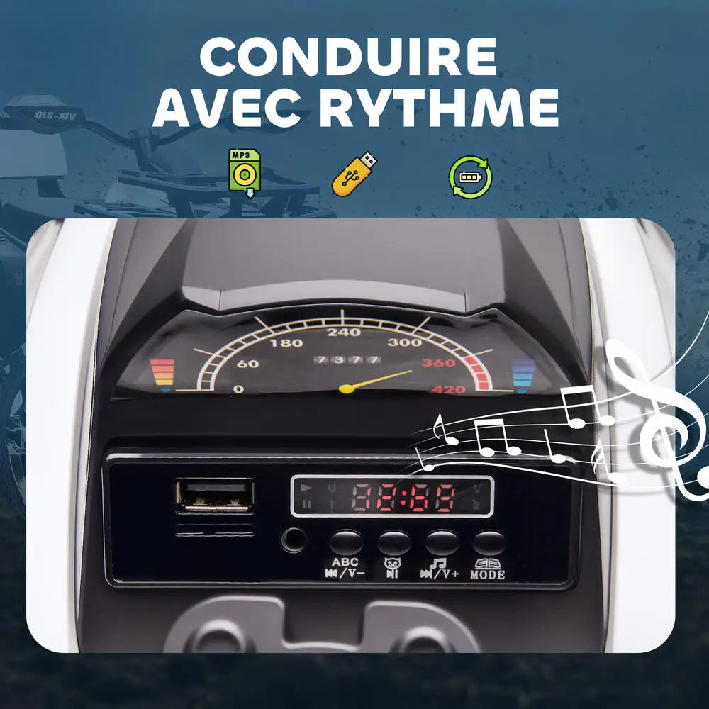 Quad Électrique Enfant Buggy 8 km/h Effets Sonores