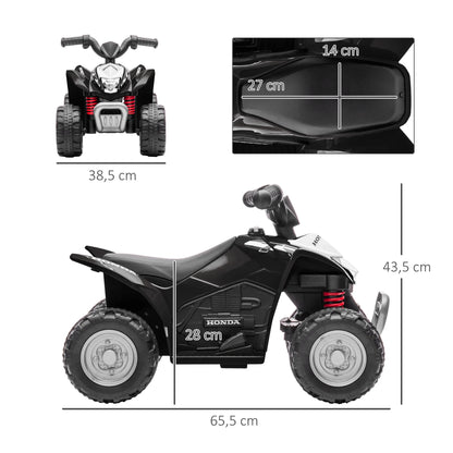Quad Électrique Enfant Phares LED et Klaxon Noir