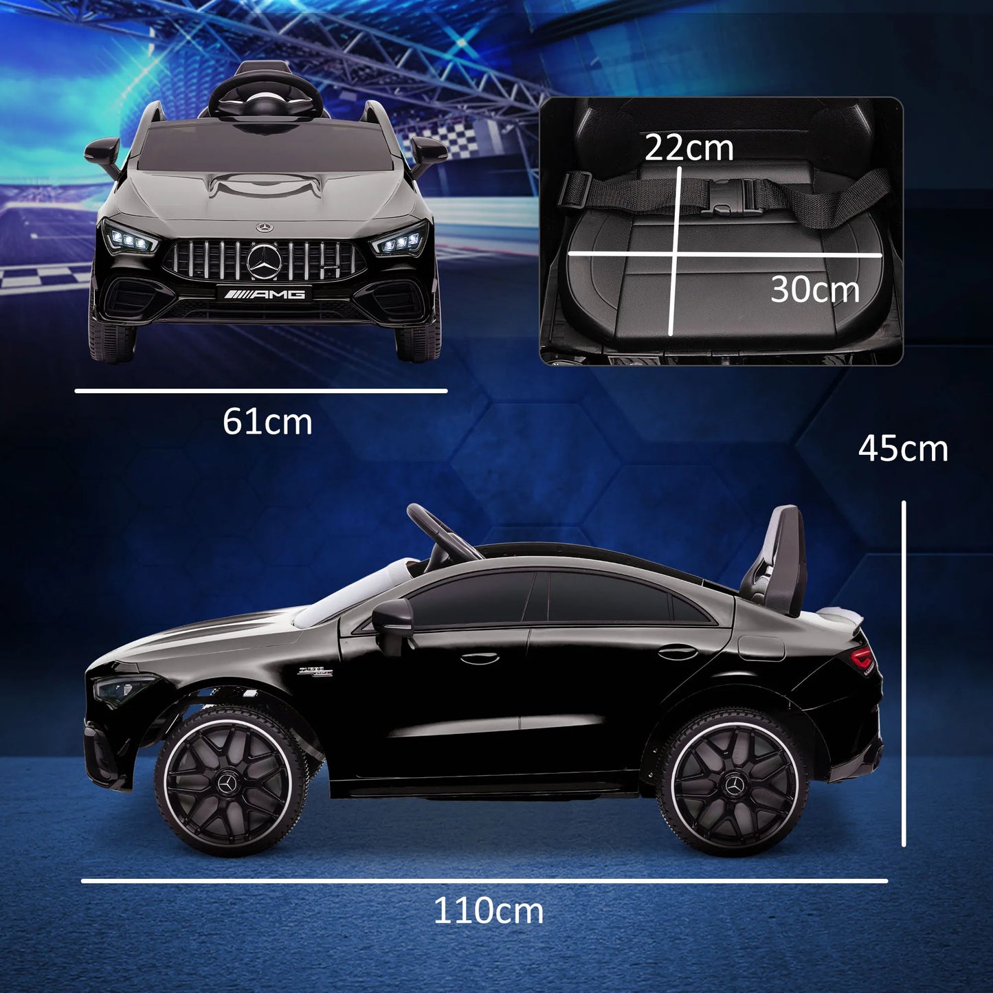Voiture Électrique Enfant Mercedes AMG CLA45 2 Moteurs