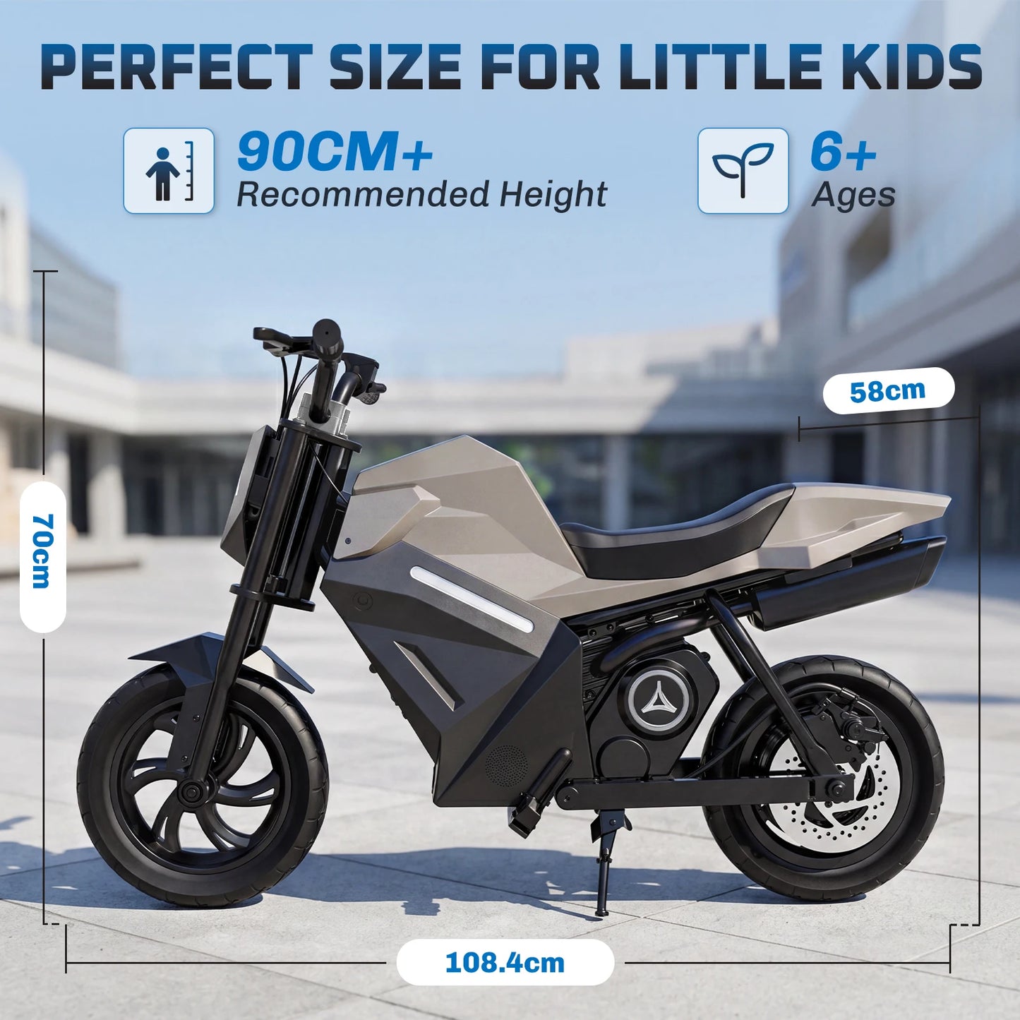 Moto Électrique Enfant Batterie Lithium Frein à Disque
