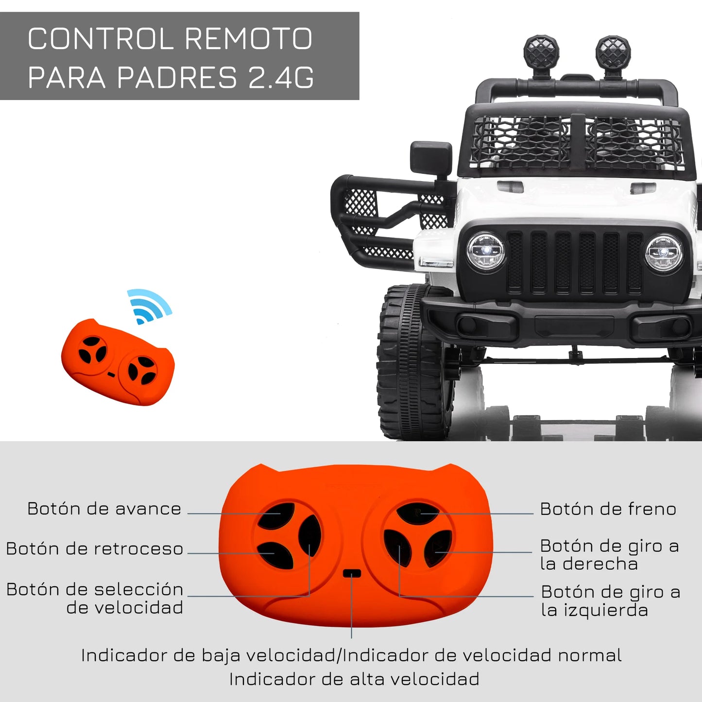 Voiture Électrique Enfant 2 Moteurs Format XL