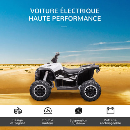 Quad Électrique Enfant 2 Moteurs Klaxon