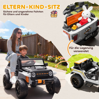 Voiture Électrique Enfant Duo Parent Enfant Haut-Parleur