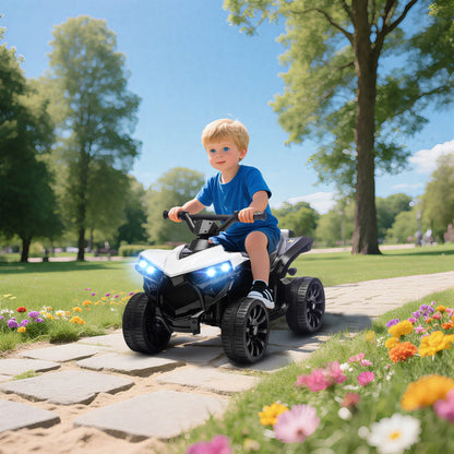 Quad Électrique Enfant ATV Musique et Phares Blanc