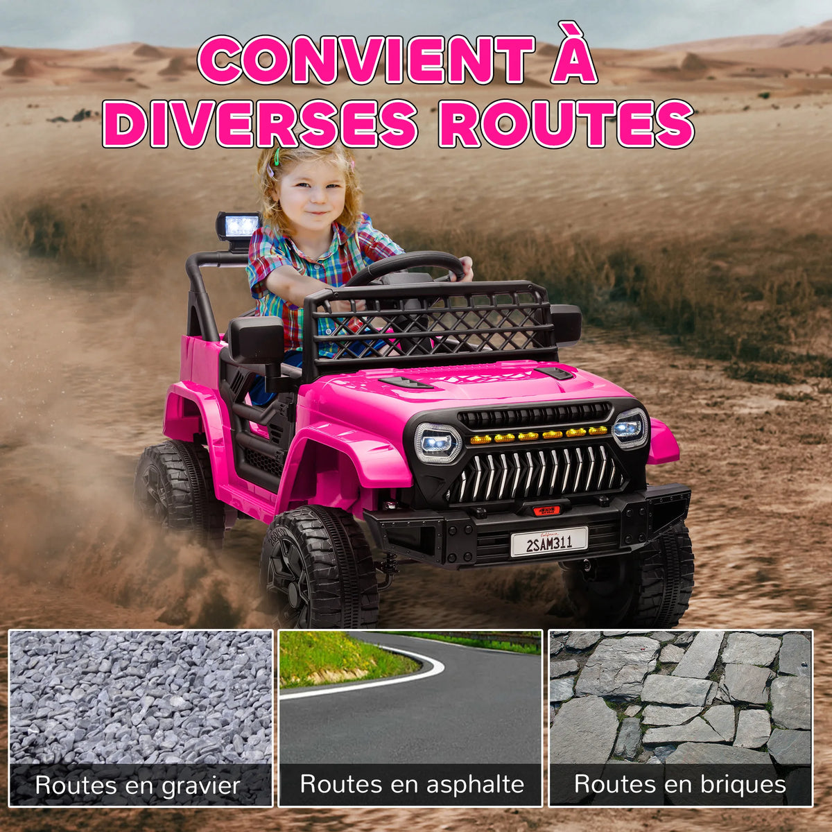 Voiture Électrique Enfant 4x4 Vitesse Réglable