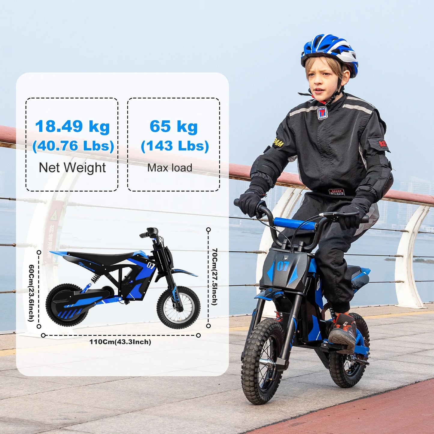 Moto Électrique Enfant 300W Grande Autonomie