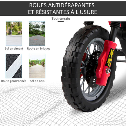 Moto Électrique Enfant Tout-Terrain Lumières et Musique