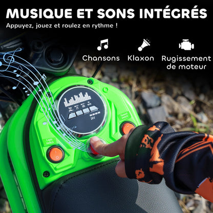 Moto Électrique Enfant Tout-Terrain 350W Verte