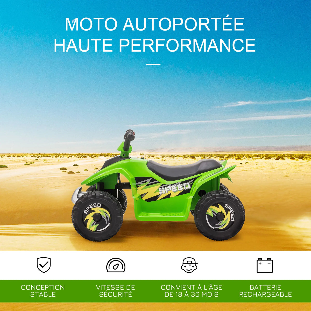 Quad Électrique Enfant Marche Avant Arrière