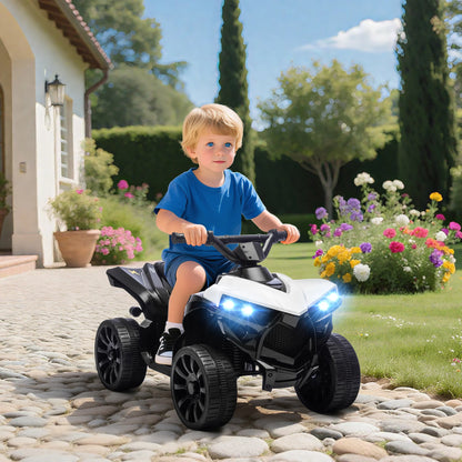 Quad Électrique Enfant ATV Musique et Phares Blanc