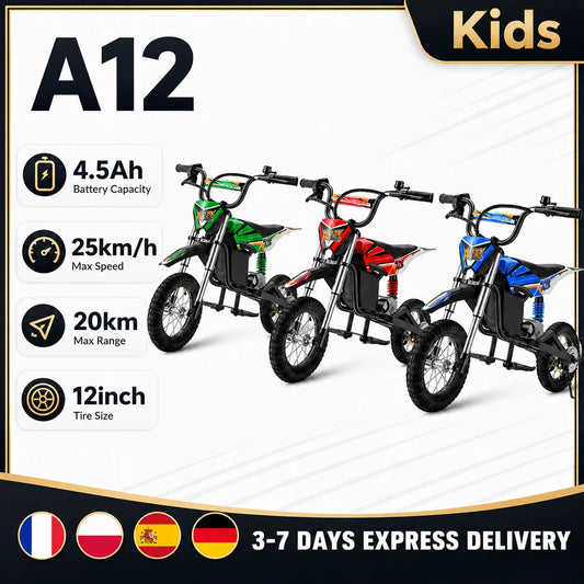Moto Électrique Enfant Dirt Bike 350W Tout-Terrain
