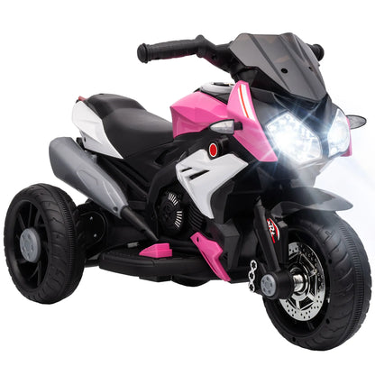 Moto Électrique Enfant 3 Roues Sonore Rose