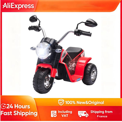 Moto Électrique Enfant 3 Roues Tout-Terrain Rouge