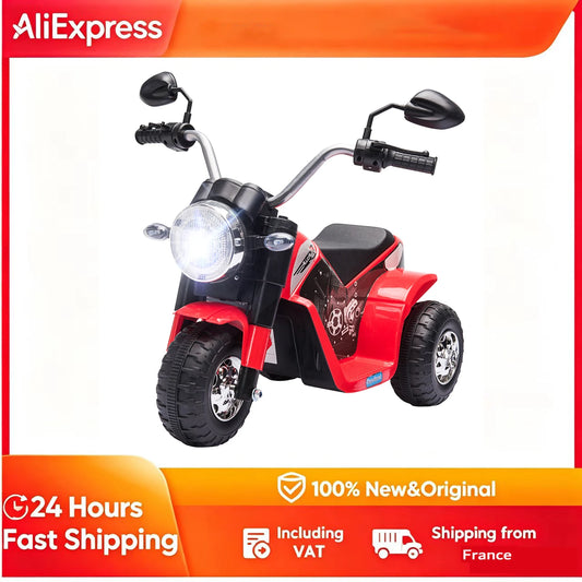Moto Électrique Enfant 3 Roues Tout-Terrain Rouge