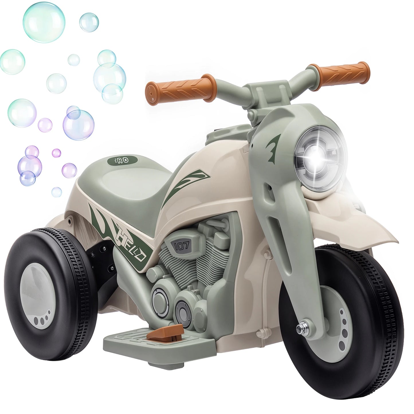 Moto Électrique Enfant Bulles et Lumières