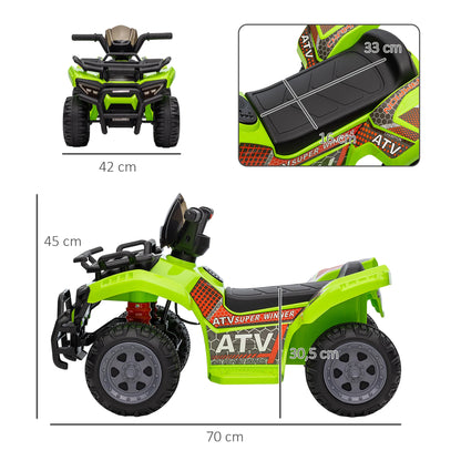 Quad Électrique Enfant Marche Avant Musique Vert