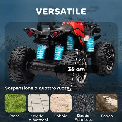 Quad Électrique Enfant Grand Format Rouge