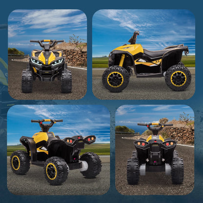 Quad Électrique Enfant 2 Moteurs 2 Vitesses Jaune