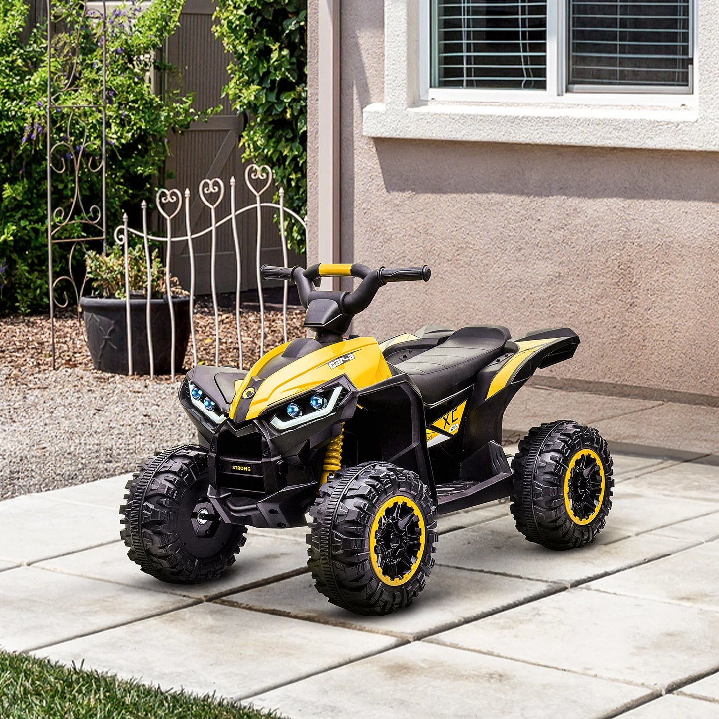 Quad Électrique Enfant 2 Moteurs 2 Vitesses Jaune