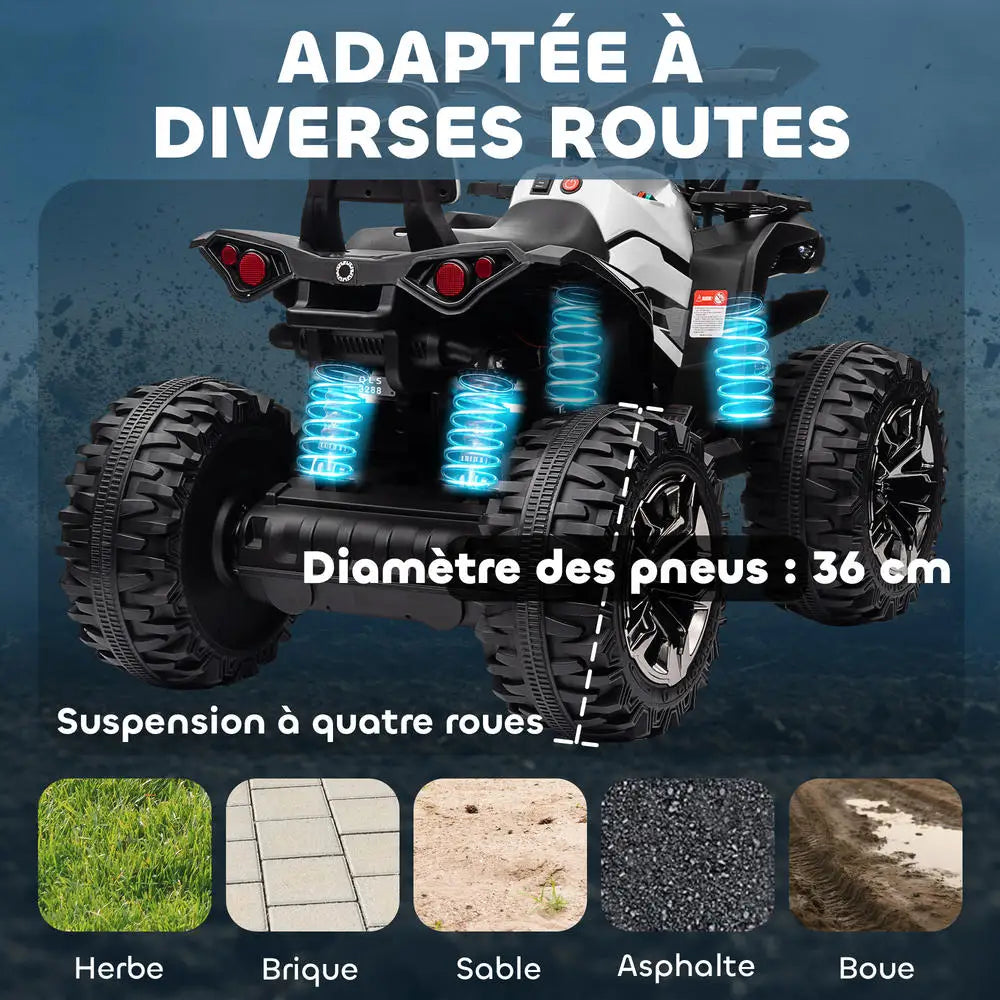 Quad Électrique Enfant Buggy 8 km/h Effets Sonores