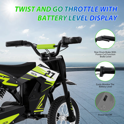 Moto Électrique Enfant 3 Vitesses 25 km/h