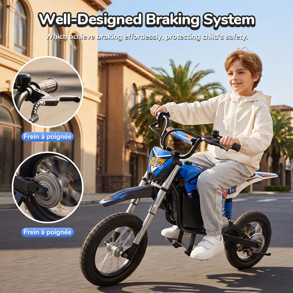 Moto Électrique Enfant Dirt Bike 350W Tout-Terrain