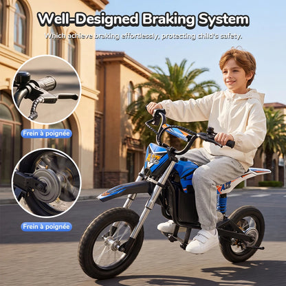 Moto Électrique Enfant Dirt Bike 350W Tout-Terrain
