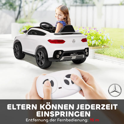 Voiture Électrique Enfant 3 Vitesses Phares LED Blanche