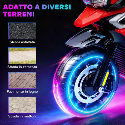 Moto Électrique Enfant Rétroviseur et Pédales