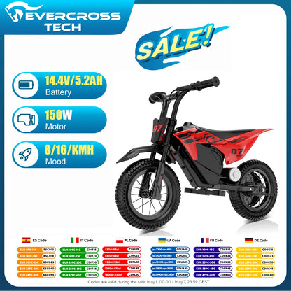 Moto Électrique Enfant 2 Vitesses Tout-Terrain
