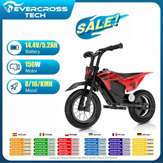 Moto Électrique Enfant 2 Vitesses Tout-Terrain