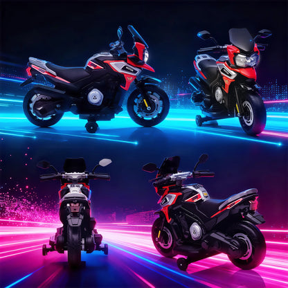Moto Électrique Enfant Rétroviseur et Pédales