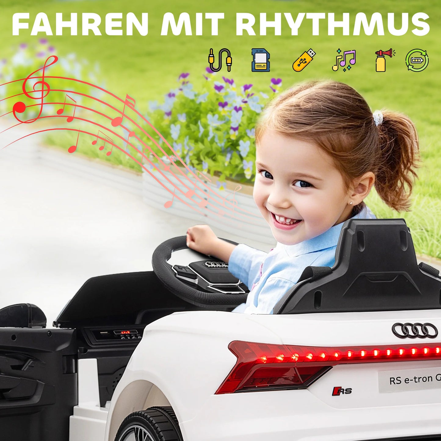 Voiture Électrique Enfant Ceinture Phares et Musique