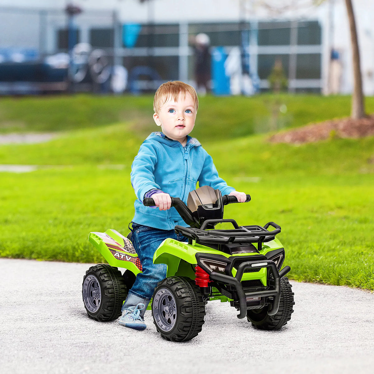 Quad Électrique Enfant Marche Avant Musique Vert