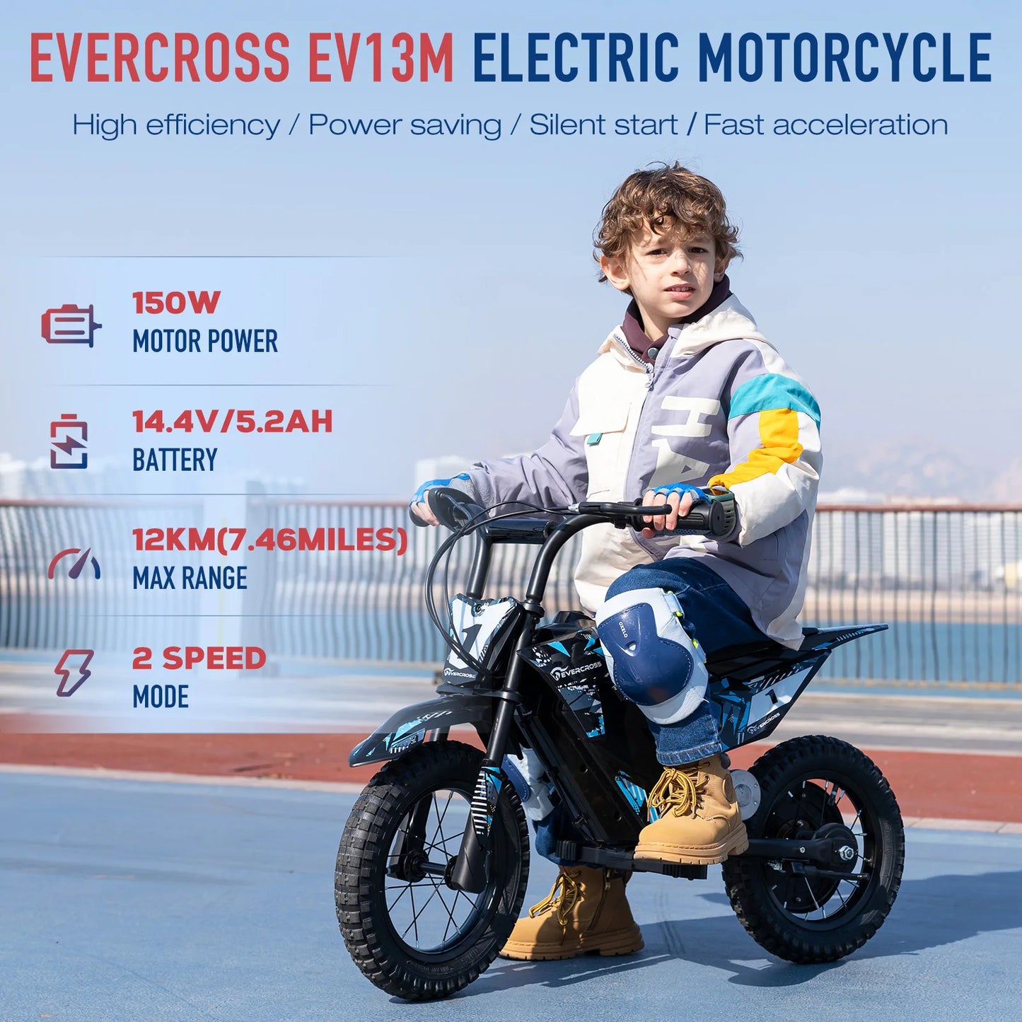 Moto Électrique Enfant 2 Vitesses Tout-Terrain