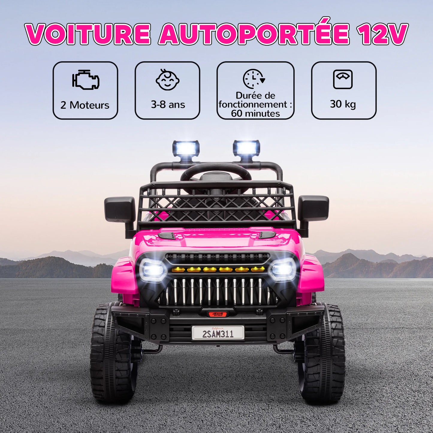 Voiture Électrique Enfant 4x4 Vitesse Réglable