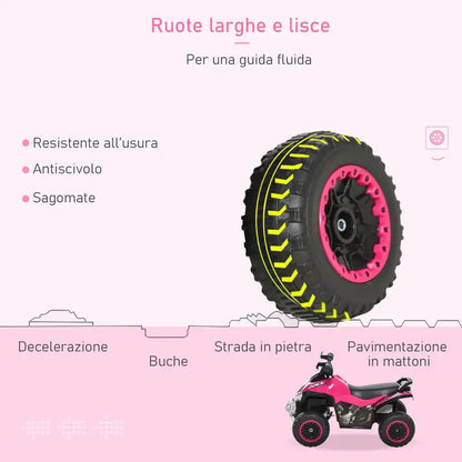 Quad Enfant à Pousser Musique Rose