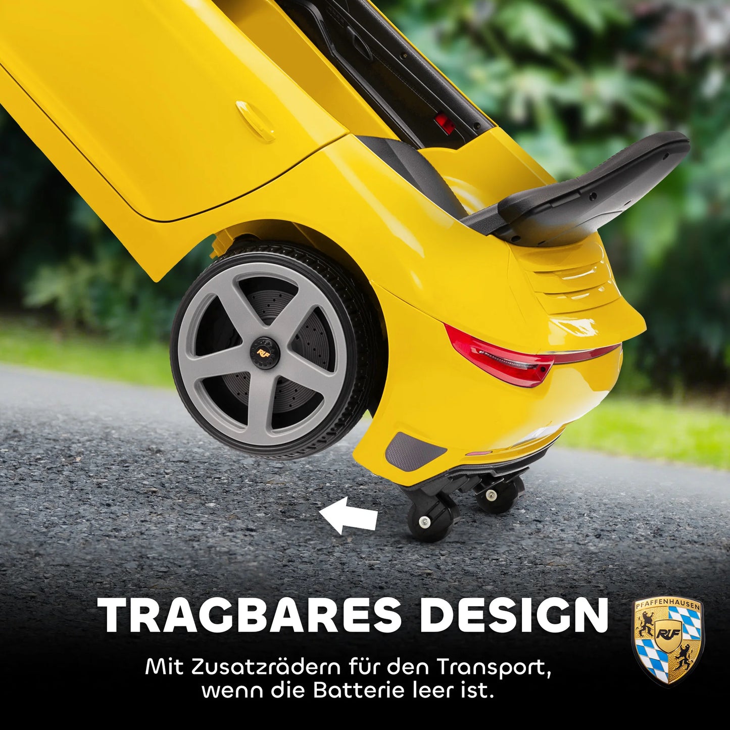 Voiture Électrique Enfant Klaxon et Ceinture Jaune