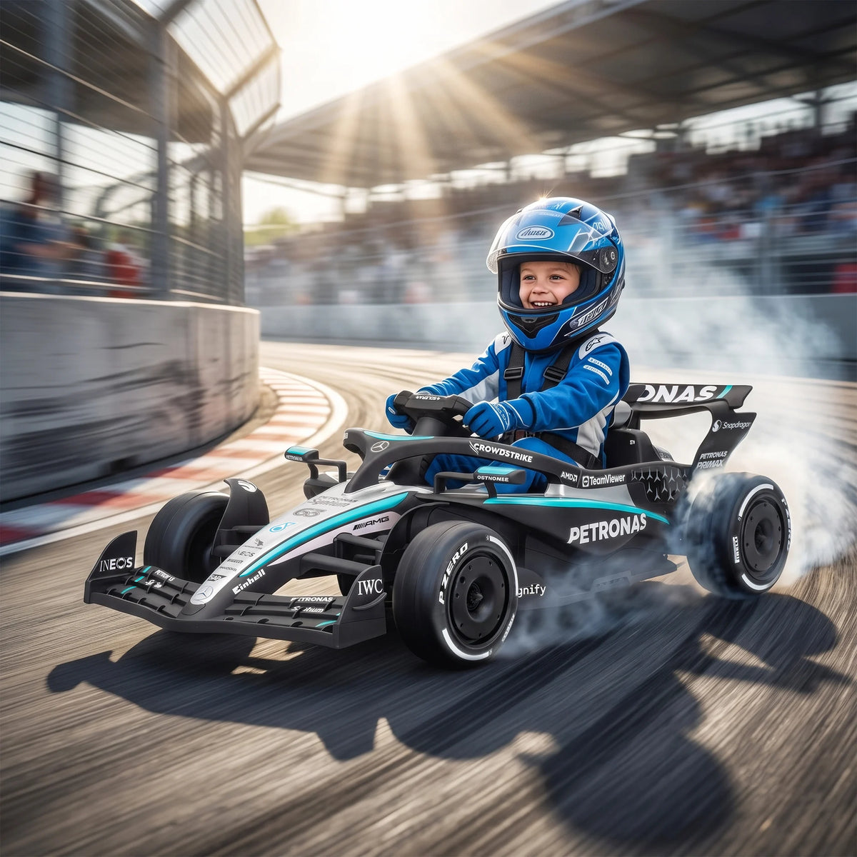 Voiture Électrique Enfant Kart 2 Moteurs 3 Vitesses