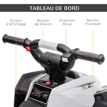 Quad Électrique Enfant 2 Moteurs Klaxon