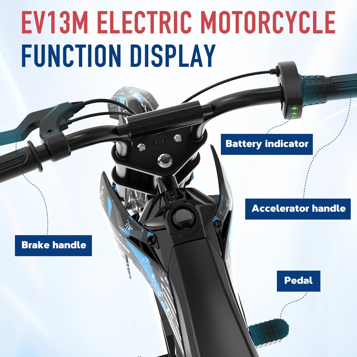 Moto Électrique Enfant 2 Vitesses Tout-Terrain
