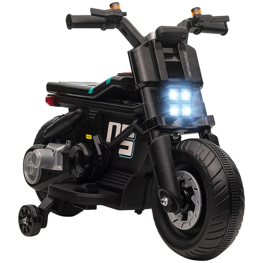 Moto Électrique Enfant Haut-Parleurs et Roulettes