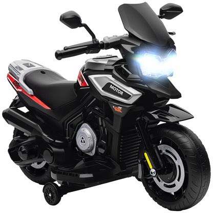 Moto Électrique Enfant Roues Stabilisatrices Noire