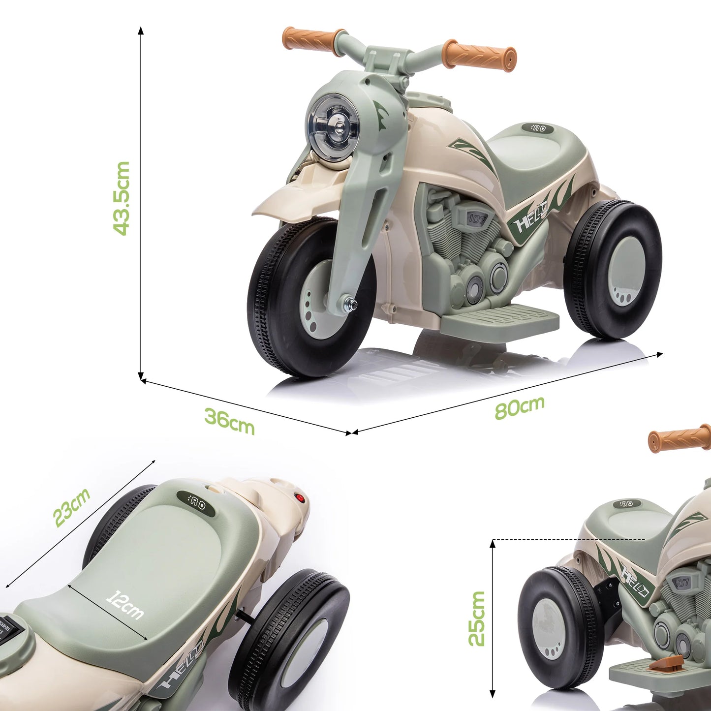 Moto Électrique Enfant Bulles et Lumières