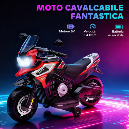 Moto Électrique Enfant Rétroviseur et Pédales
