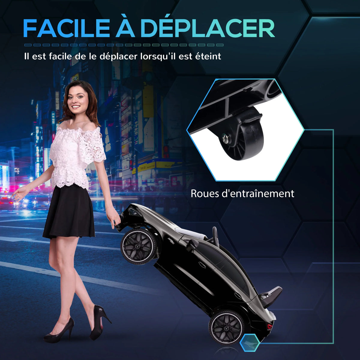 Voiture Électrique Enfant Mercedes AMG CLA45 2 Moteurs