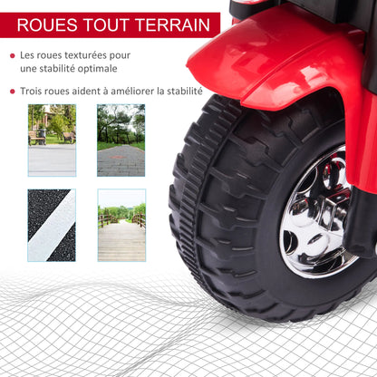 Moto Électrique Enfant 3 Roues Tout-Terrain Rouge