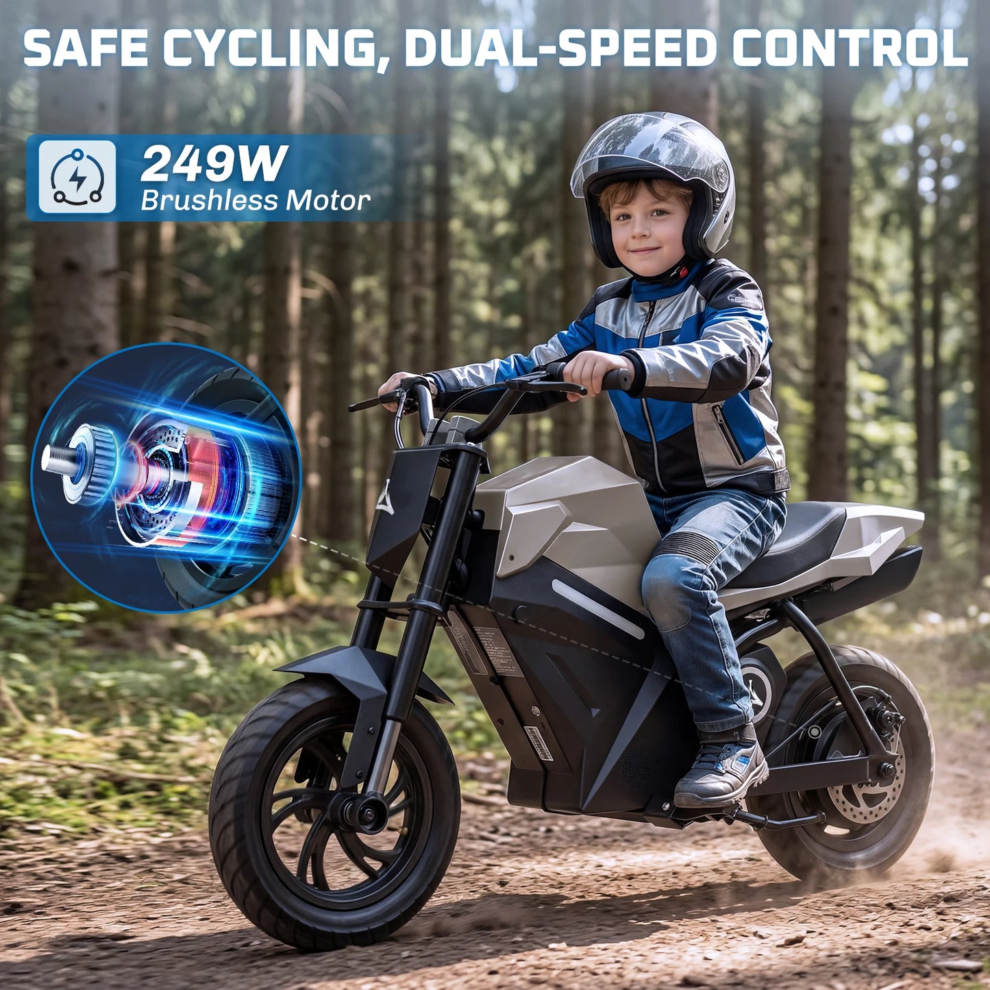 Moto Électrique Enfant Batterie Lithium Frein à Disque