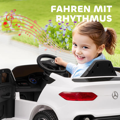 Voiture Électrique Enfant 3 Vitesses Phares LED Blanche