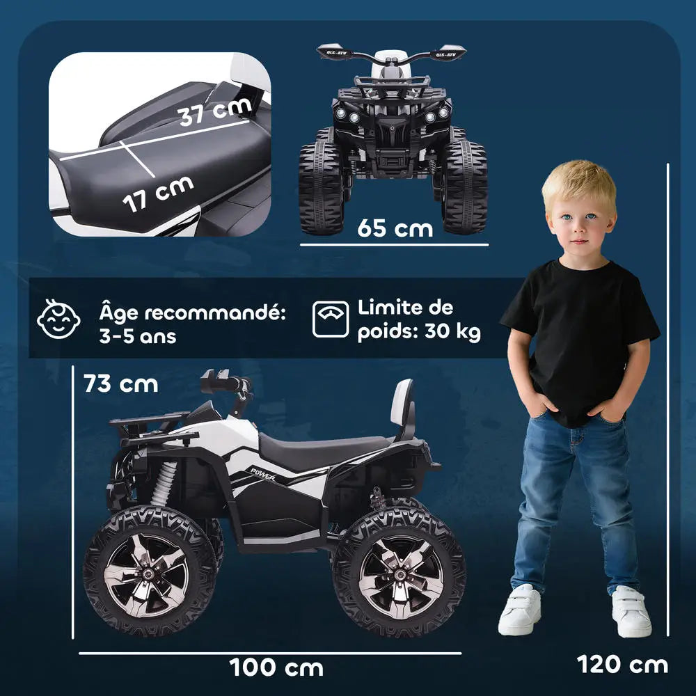Quad Électrique Enfant Buggy 8 km/h Effets Sonores